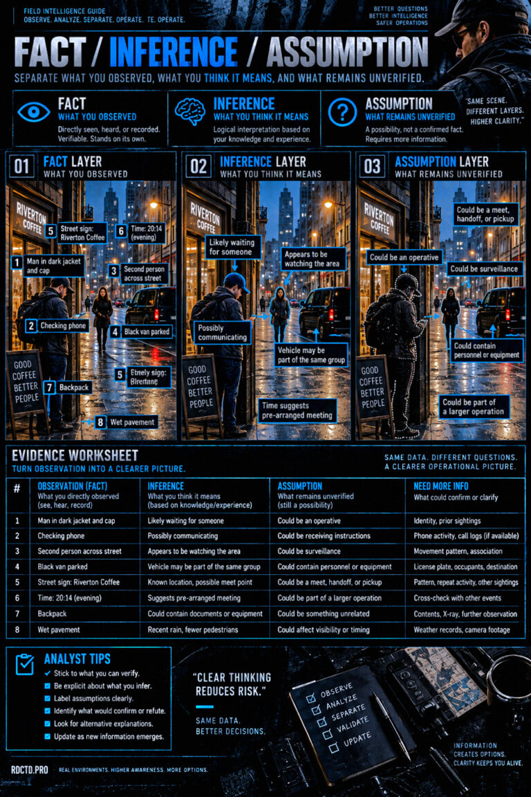 Fact : Inference : Assumption Infographic PDF | RDCTD Tradecraft
