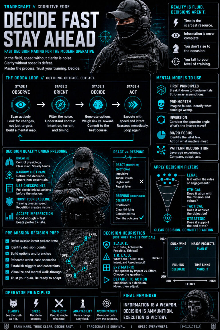 Fast Decision Making Infographic PDF | RDCTD Tradecraft
