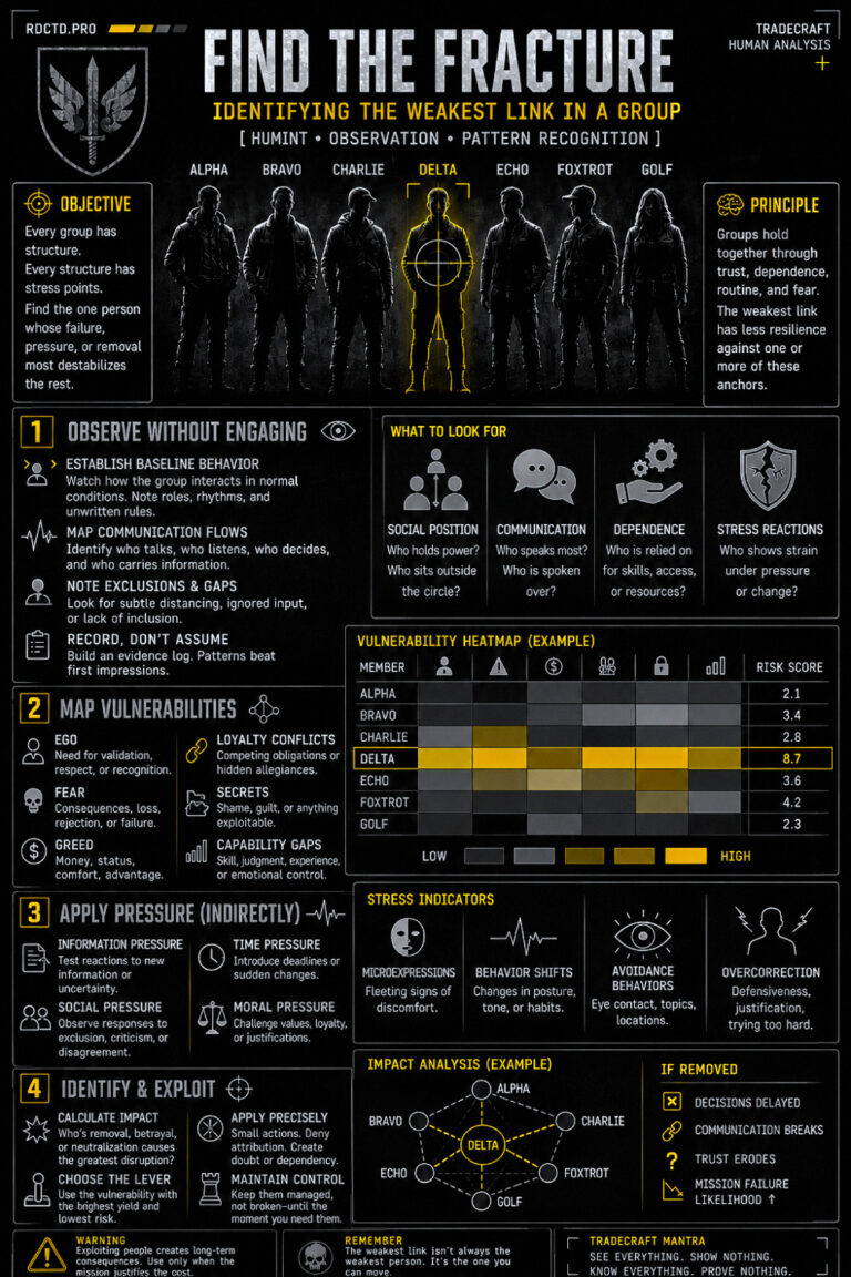 Finding The Weakest Link Infographic | RDCTD Tradecraft