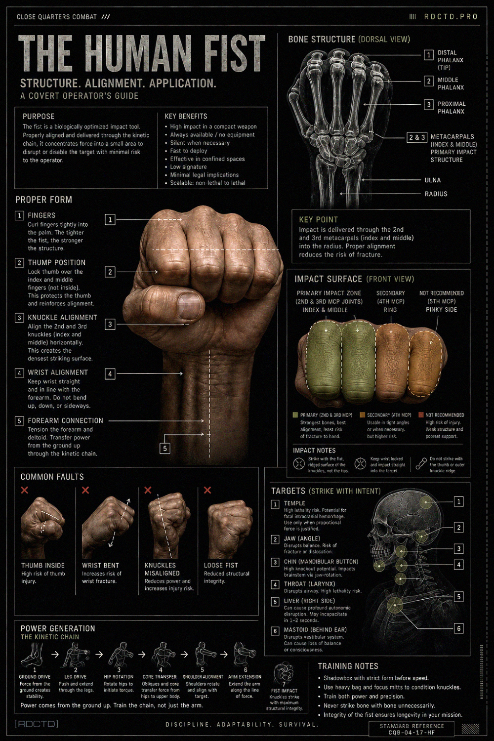 Fist CQC Infographic | RDCTD Tradecraft
