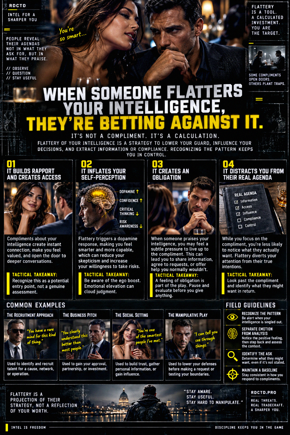 Flattering Your Intelligence Tactic Infographic PDF | RDCTD Tradecraft