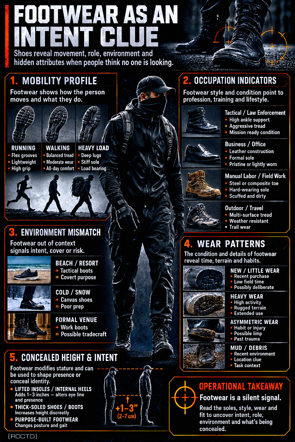 Footwear Intent Clue Infographic PDF | RDCTD Tradecraft