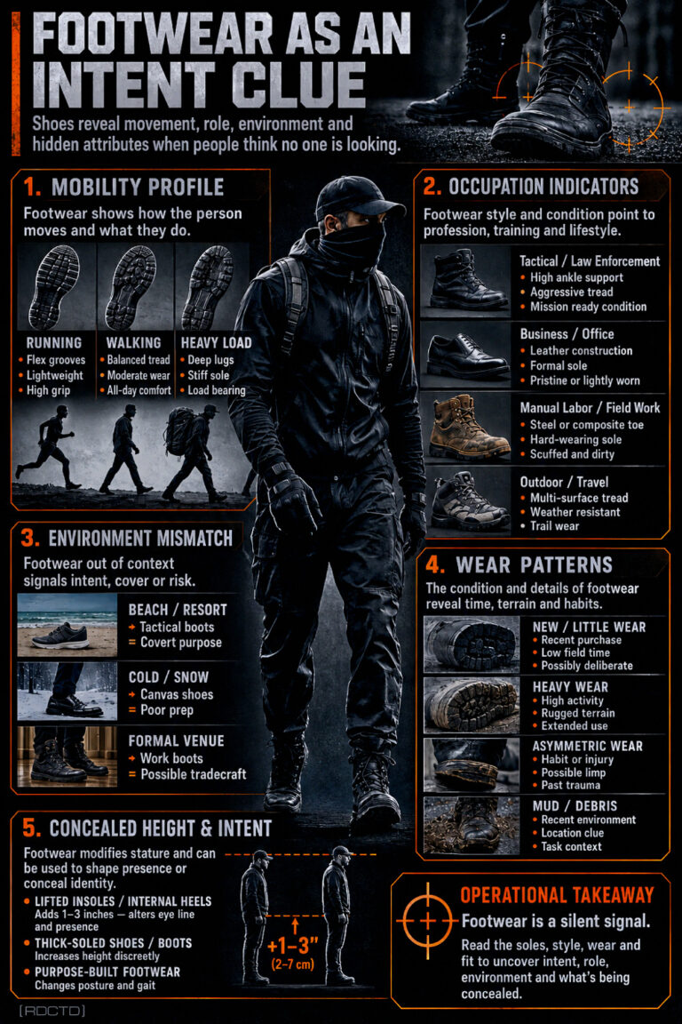 Footwear Intent Clue Infographic PDF | RDCTD Tradecraft