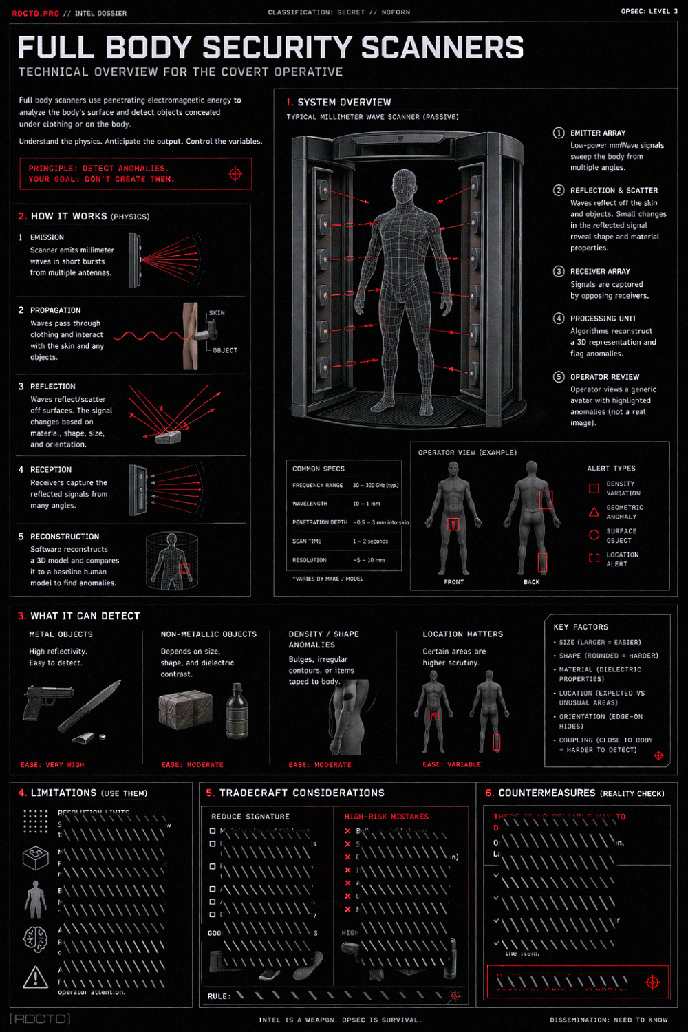Full Body Scanners Security Infographic | RDCTD Tradecraft
