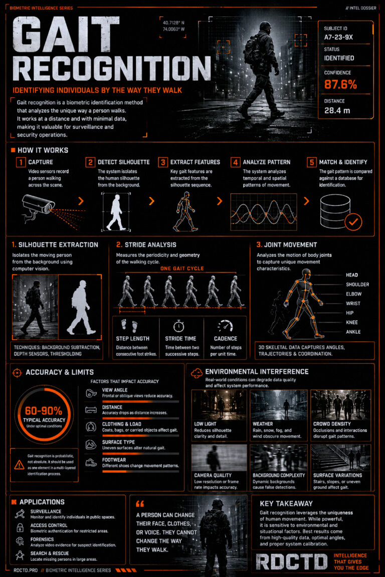 Gait Recognition Tradecraft Infographic PDF | RDCTD Tradecraft