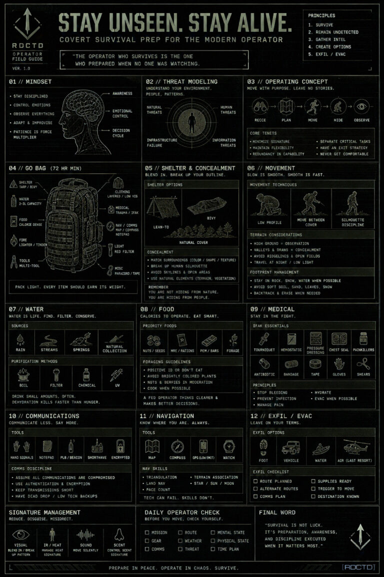 General Survival Infographic | RDCTD Tradecraft