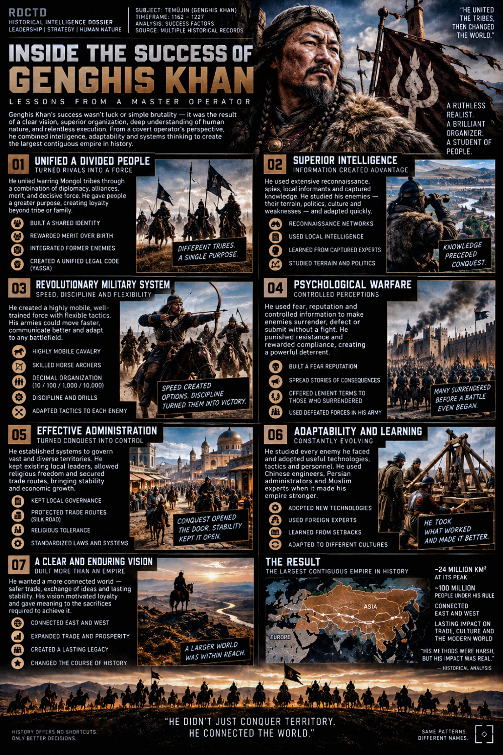 Genghis Khan Success Infographic PDF | RDCTD Tradecraft