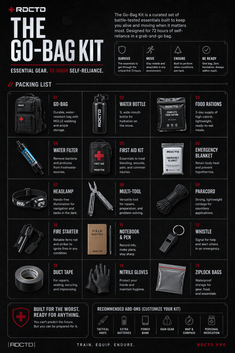Go-Bag Survival Kit Infographic | RDCTD