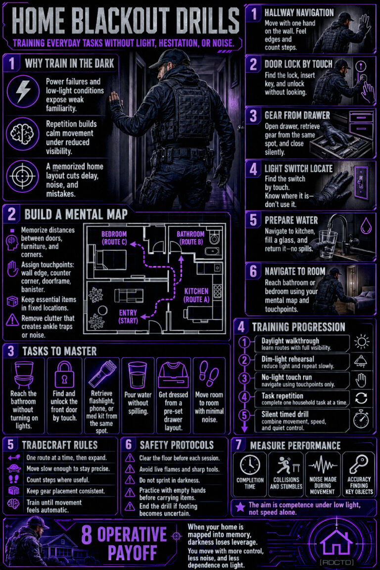 Home Blackout Drills Infographic | RDCTD Tradecraft