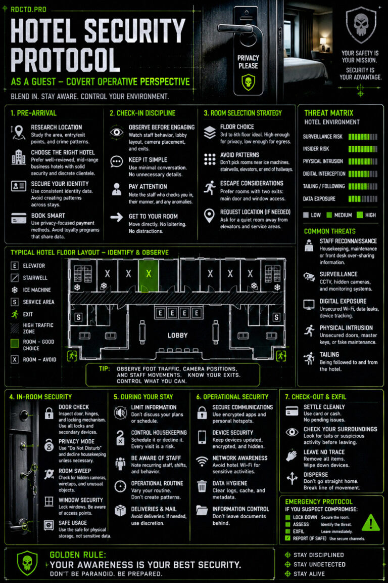 Hotel Security Protocol Infographic PDF | RDCTD Tradecraft