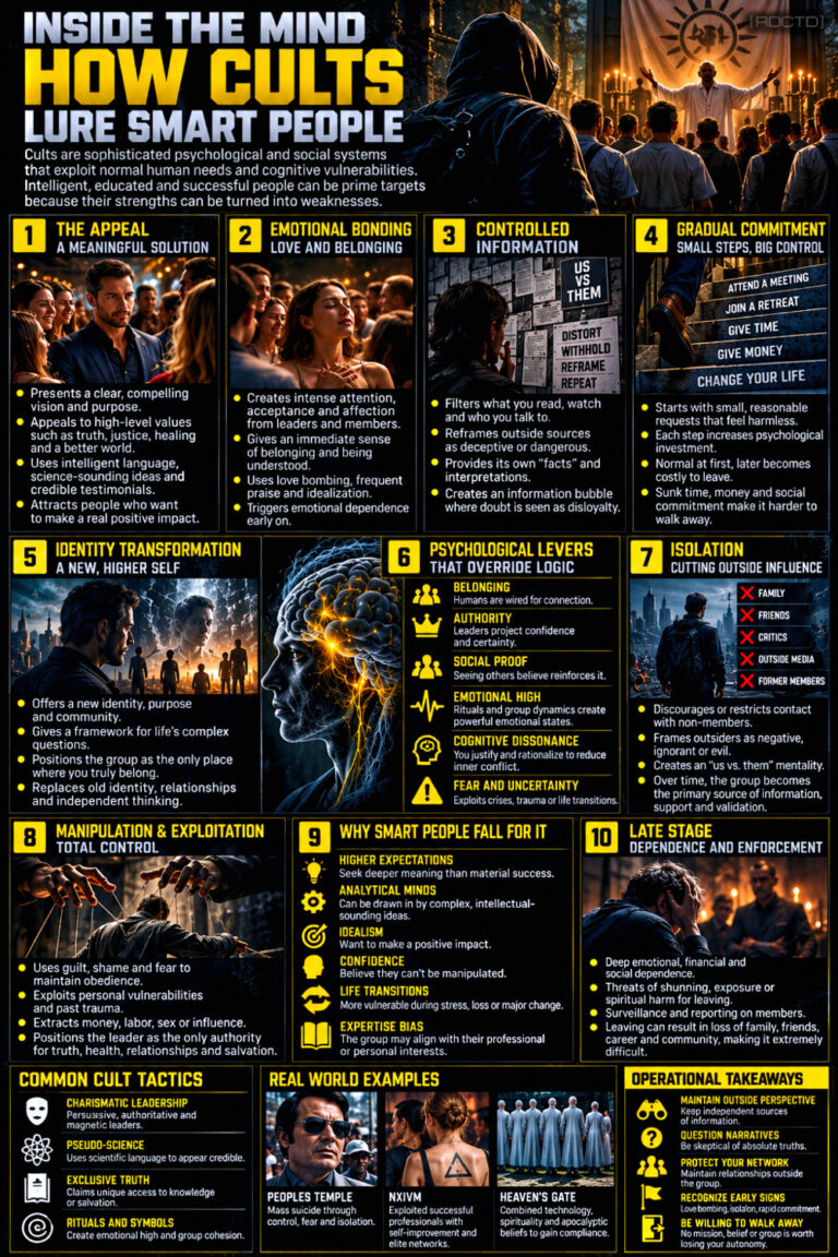 How Cults Lure Smart People Infographic PDF | RDCTD Tradecraft