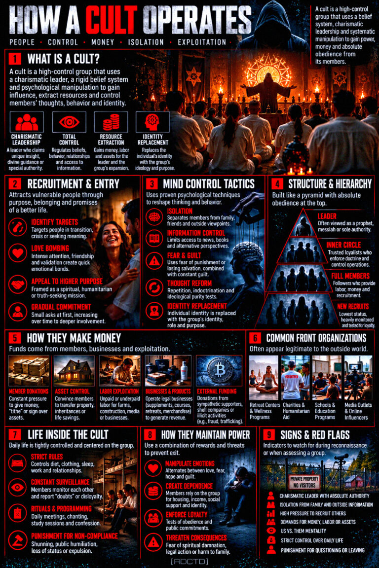How a Cult Operates Infographic PDF | RDCTD Tradecraft