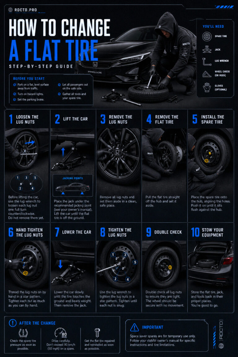 How to Fix a Flat Tire Infographic | RDCTD Tradecraft