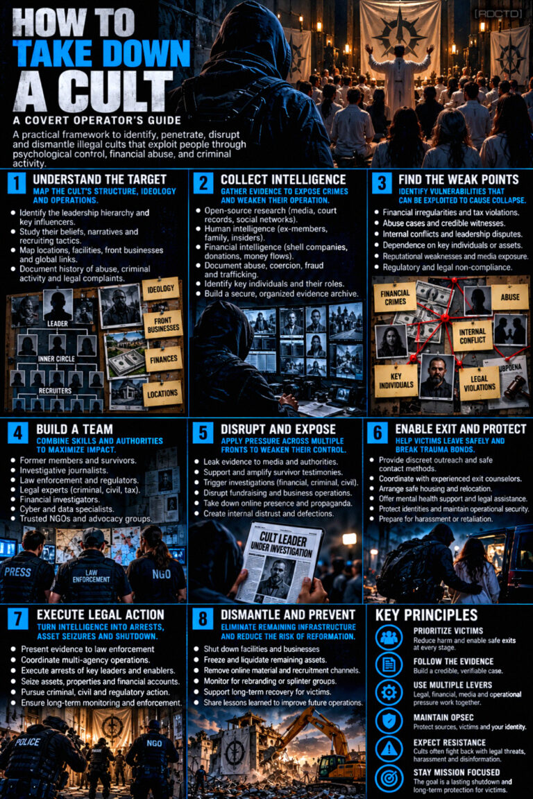 How to Take Down a Cult Infographic PDF | RDCTD Tradecraft