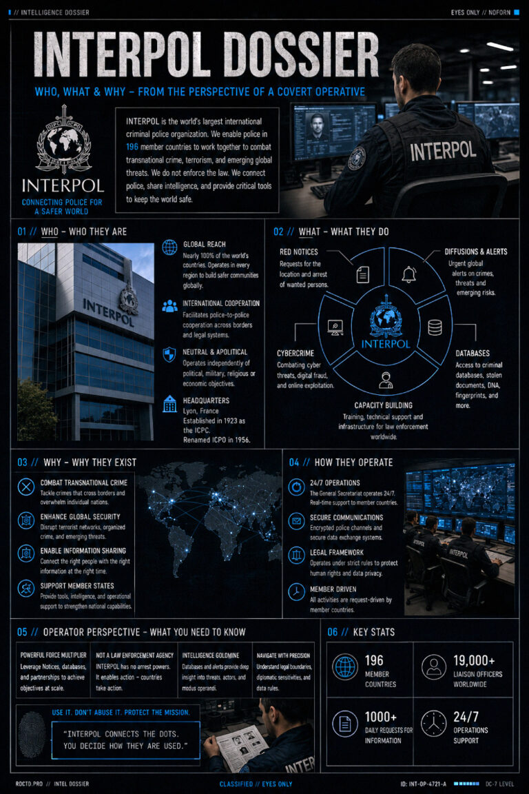 INTERPOL Dossier Infographic | RDCTD Tradecraft