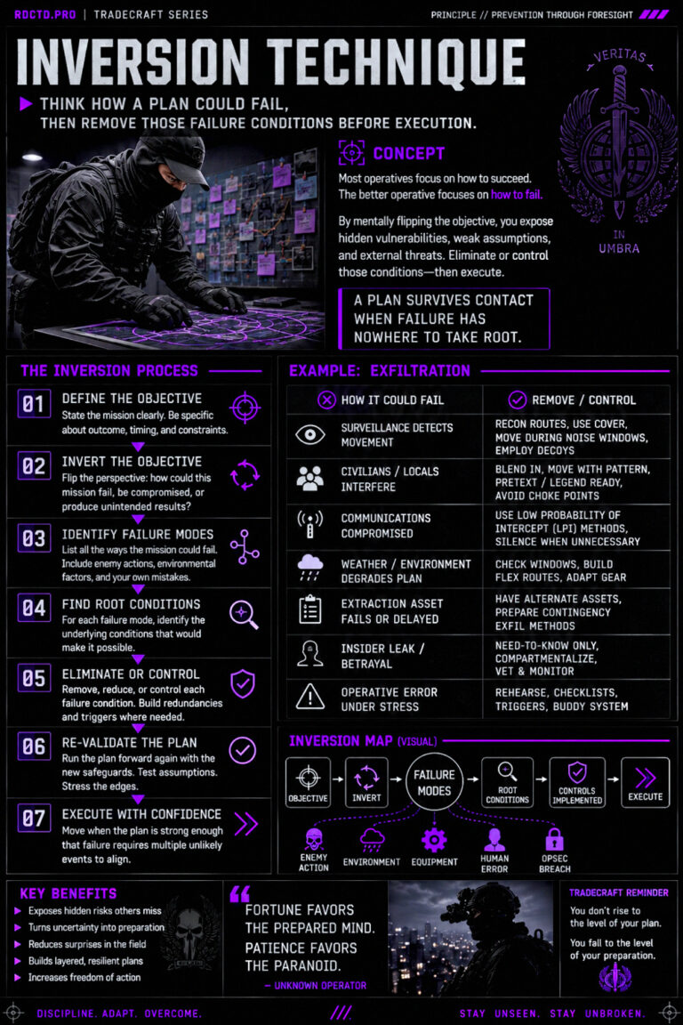 Inversion Technique Infographic PDF | RDCTD Tradecraft