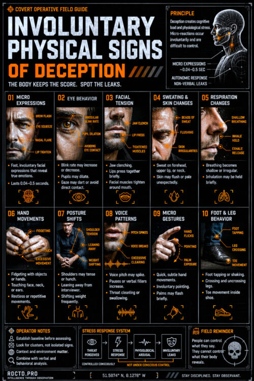Involuntary Signs of Deception Infographic | RDCTD Tradecraft