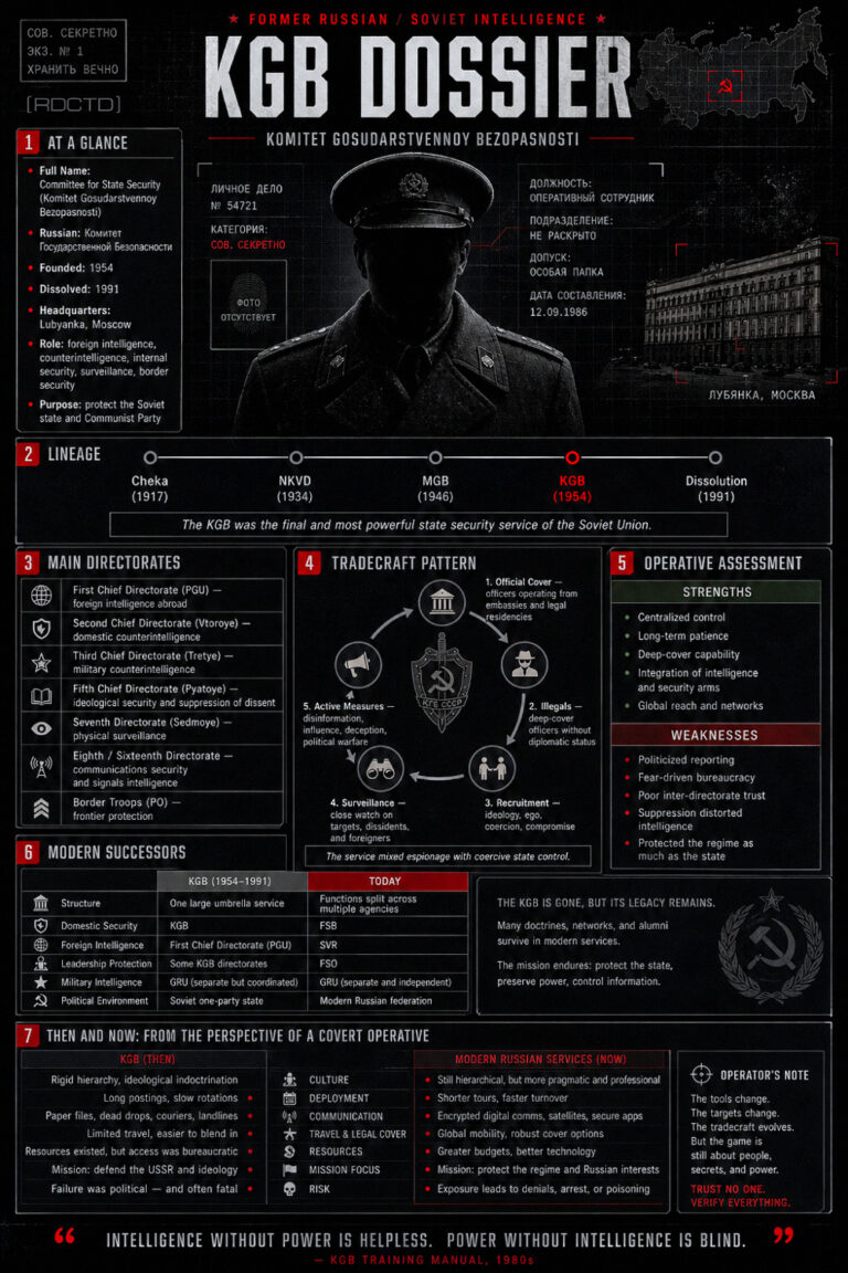 KGB Dossier Infographic | RDCTD Tradecraft