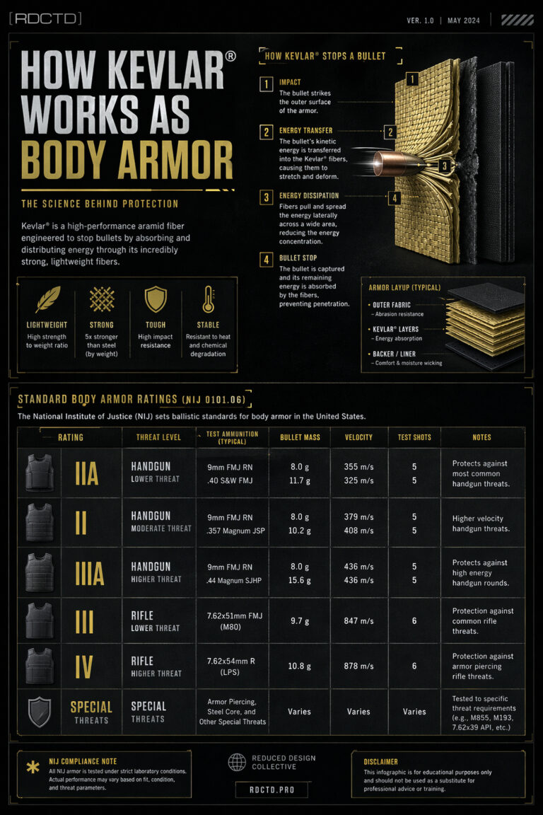 Kevlar Body Armor Infographic | RDCDT Tradecraft
