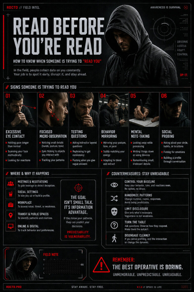 Knowing When You’re Being Read Infographic | RDCTD Tradecraft