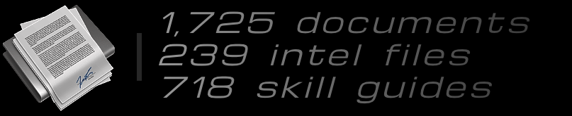 1,725 intel files, 239 intel files & 718 skill guides.