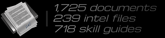 1,725 intel files, 239 intel files & 718 skill guides.