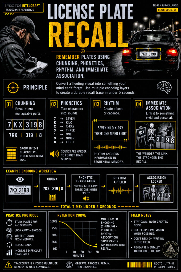 License Plate Recall Infographic PDF | RDCTD Tradecraft