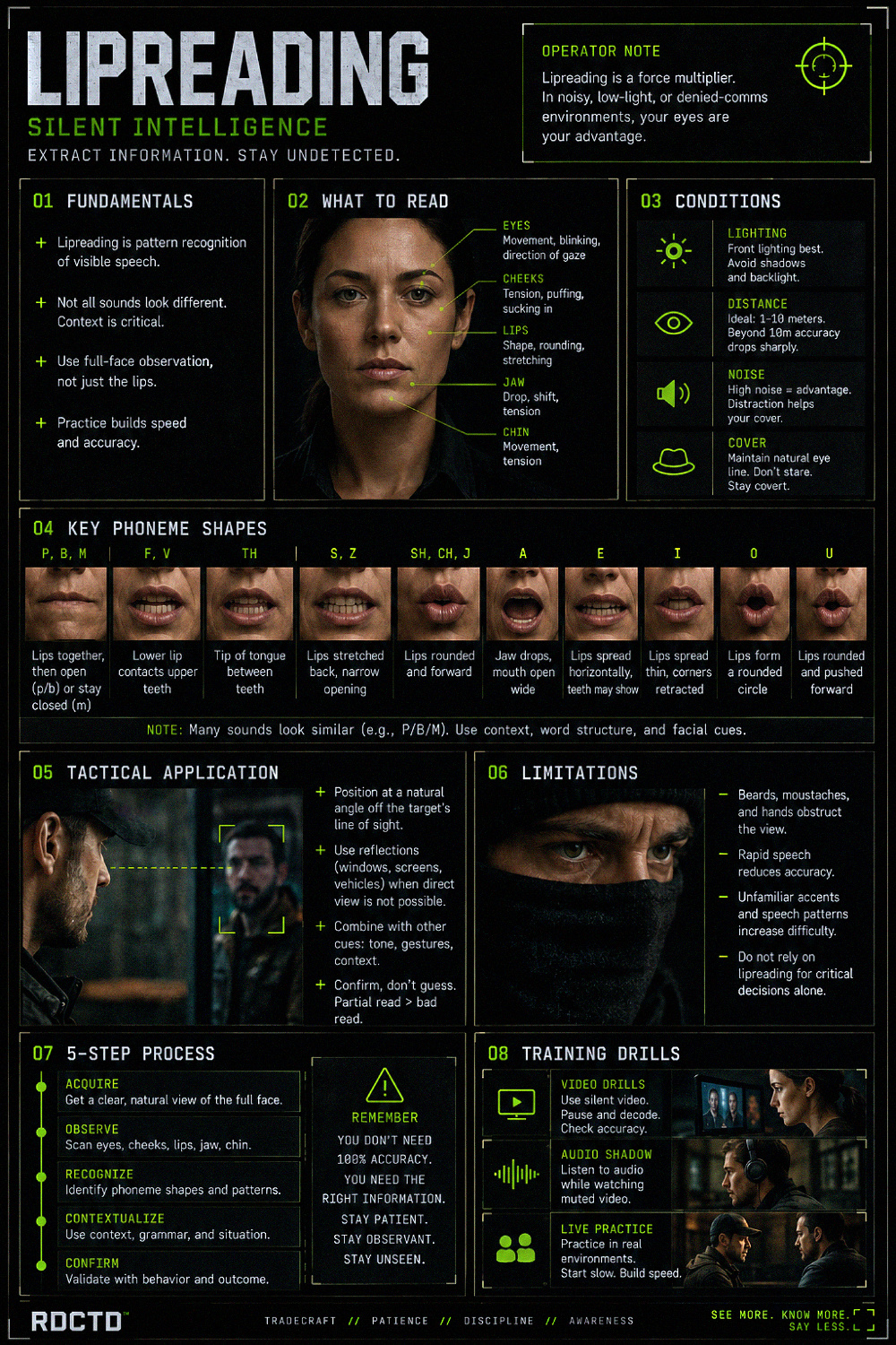 Lipreading Infograph | RDCRD Tradecraft