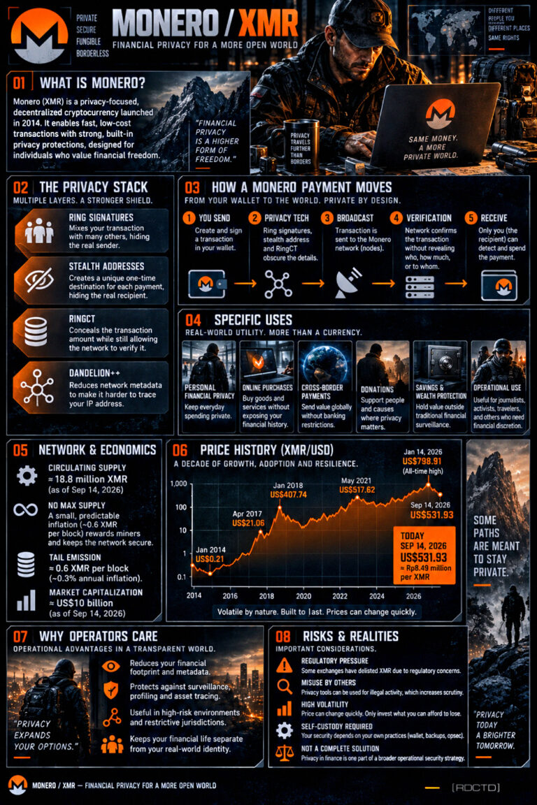 Monero XMR Infographic PDF | RDCTD Tradecraft