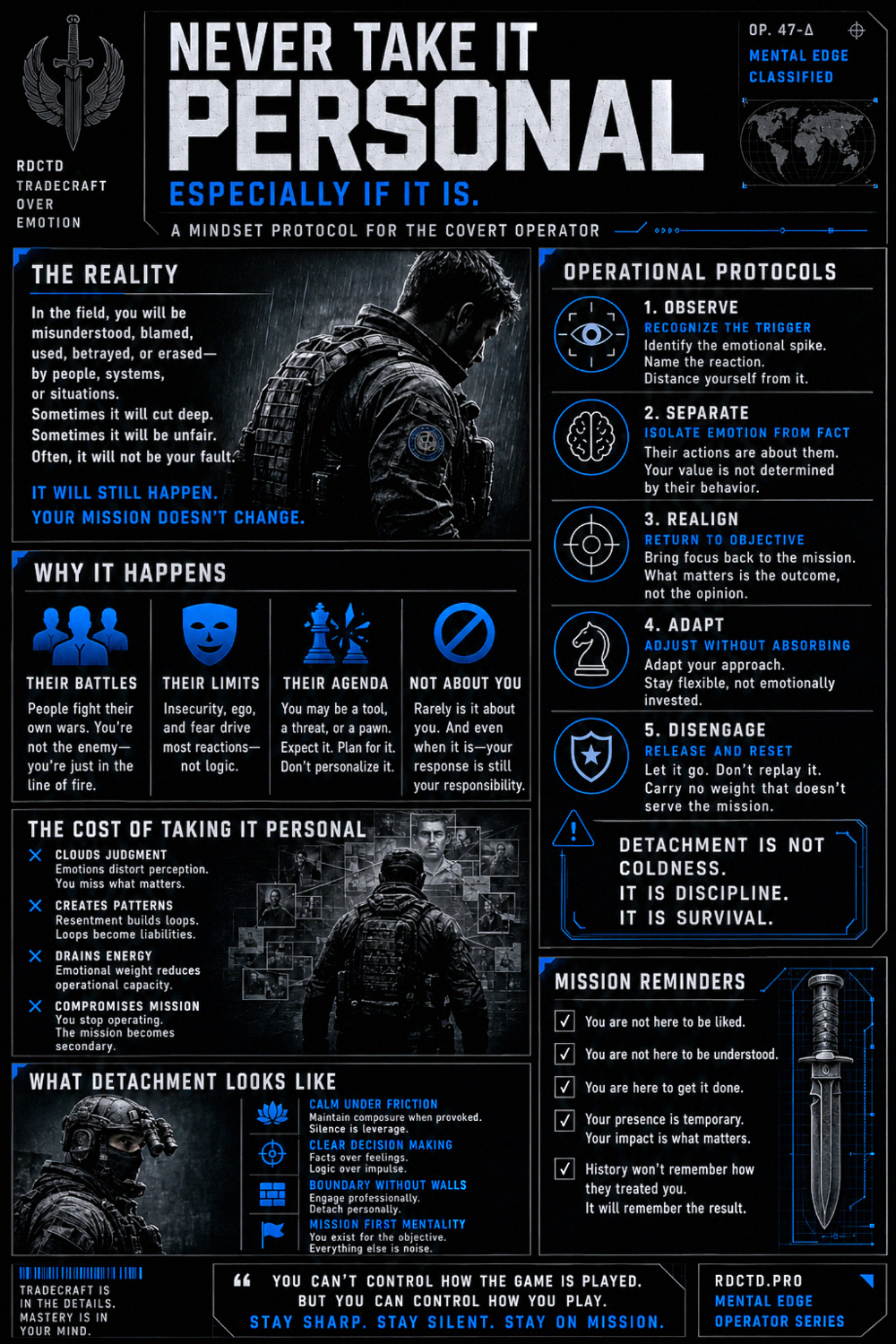 Never Take it Personal Infographic PDF | RDCTD Tradecraft