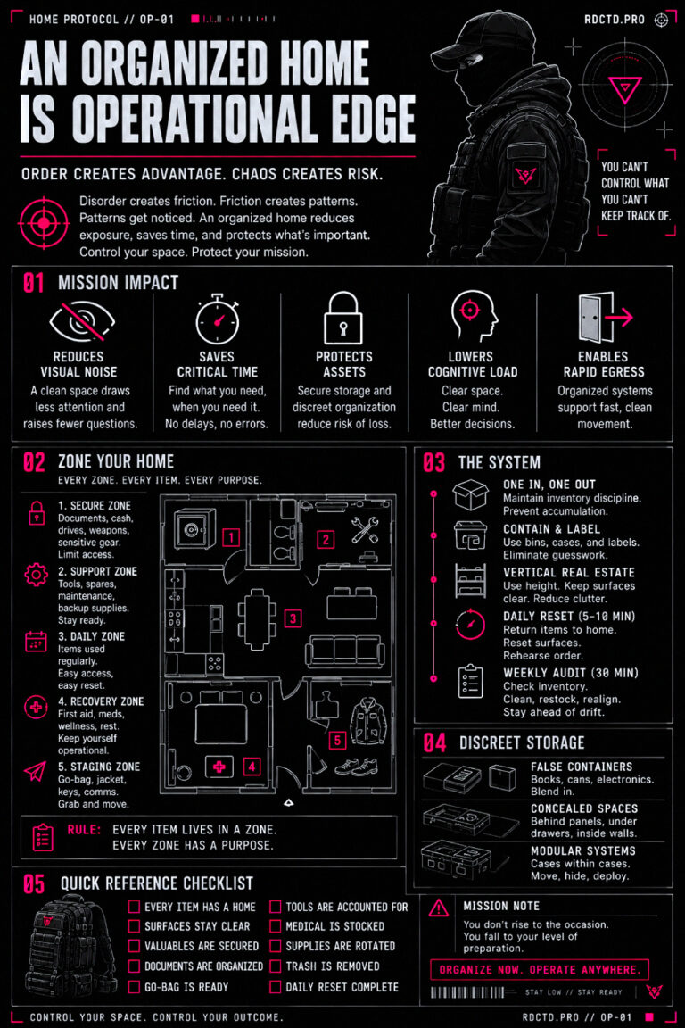 Organized Home Infographic | RDCTD Tradecraft