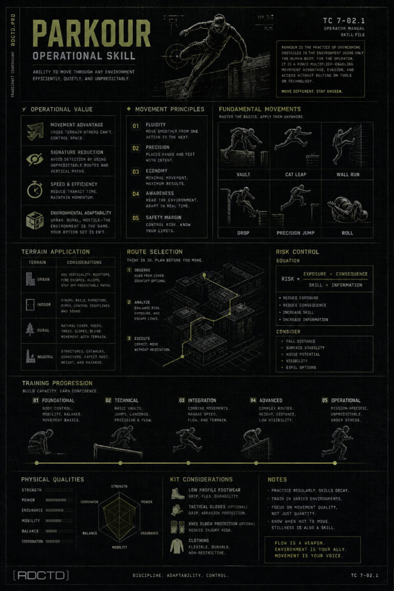Parkour Skillset Infographic | RDCTD Tradecraft