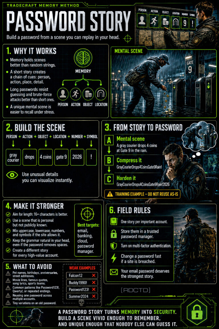 Password Story Hack Infographic PDF | RDCTD Tradecraft