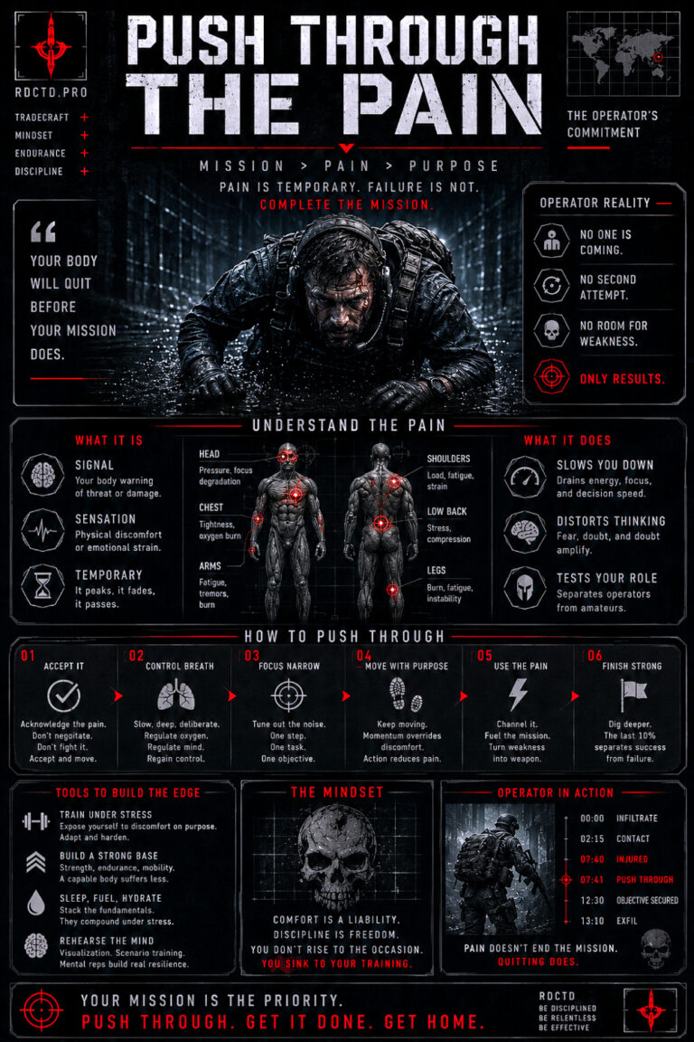 Pushing Through The Pain Infographic | RDCTD Tradecraft
