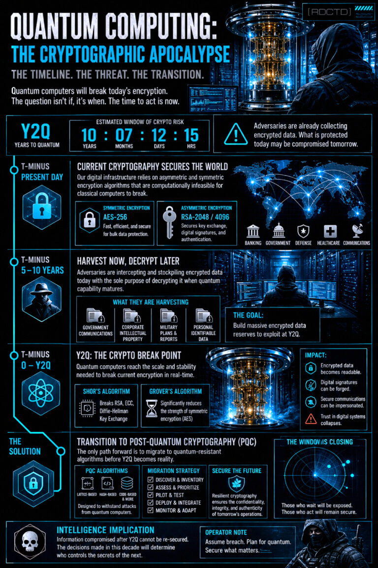 Quantum Computing Cryptographic Apocalypse Infographic PDF | RDCTD Tradecraft