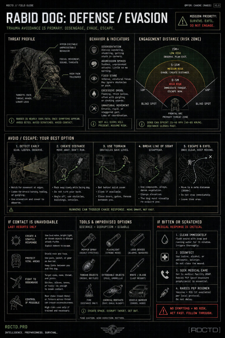 Rabid Dog Defense and Evasion infographic | RDCTD Tradecraft