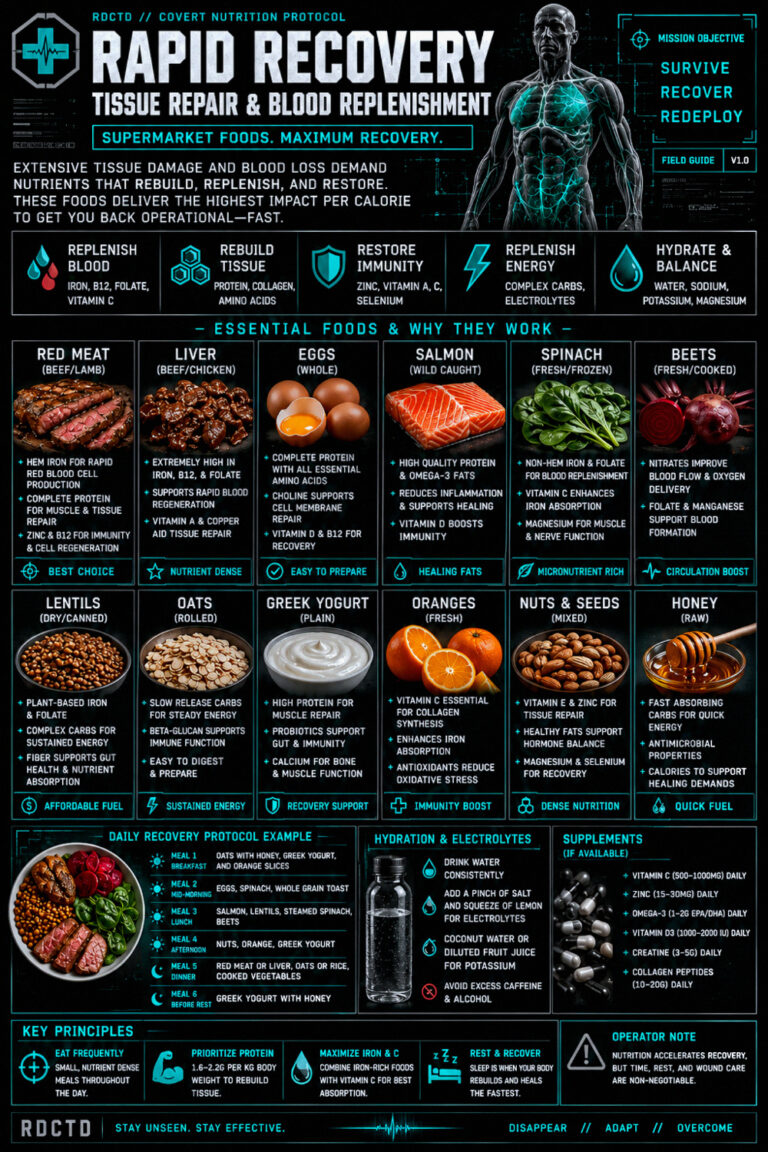 Rapid Recovery Food For Tissue and Blood Infographic PDF | RDCTD Tradecraft