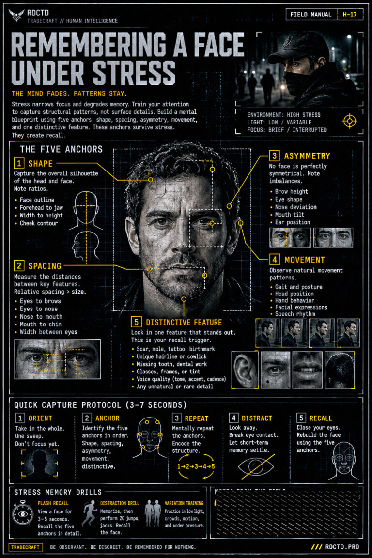 Remembering a Face Under Stress Infographic PDF | RDCTD Tradecraft