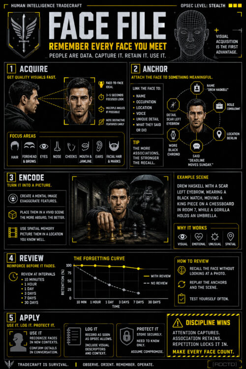 Remembering Faces Infographic | RDCTD Tradecraft