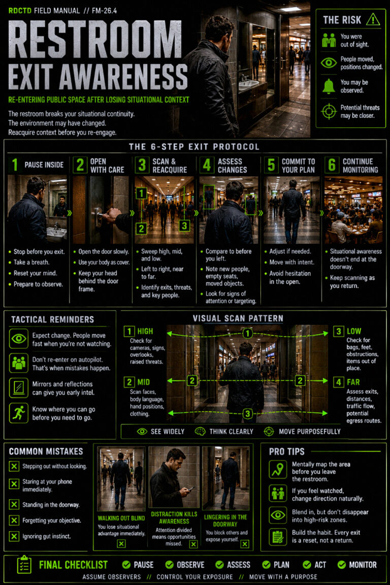 Restroom Exit Awareness 776 Infographic PDF | RDCTD Tradecraft