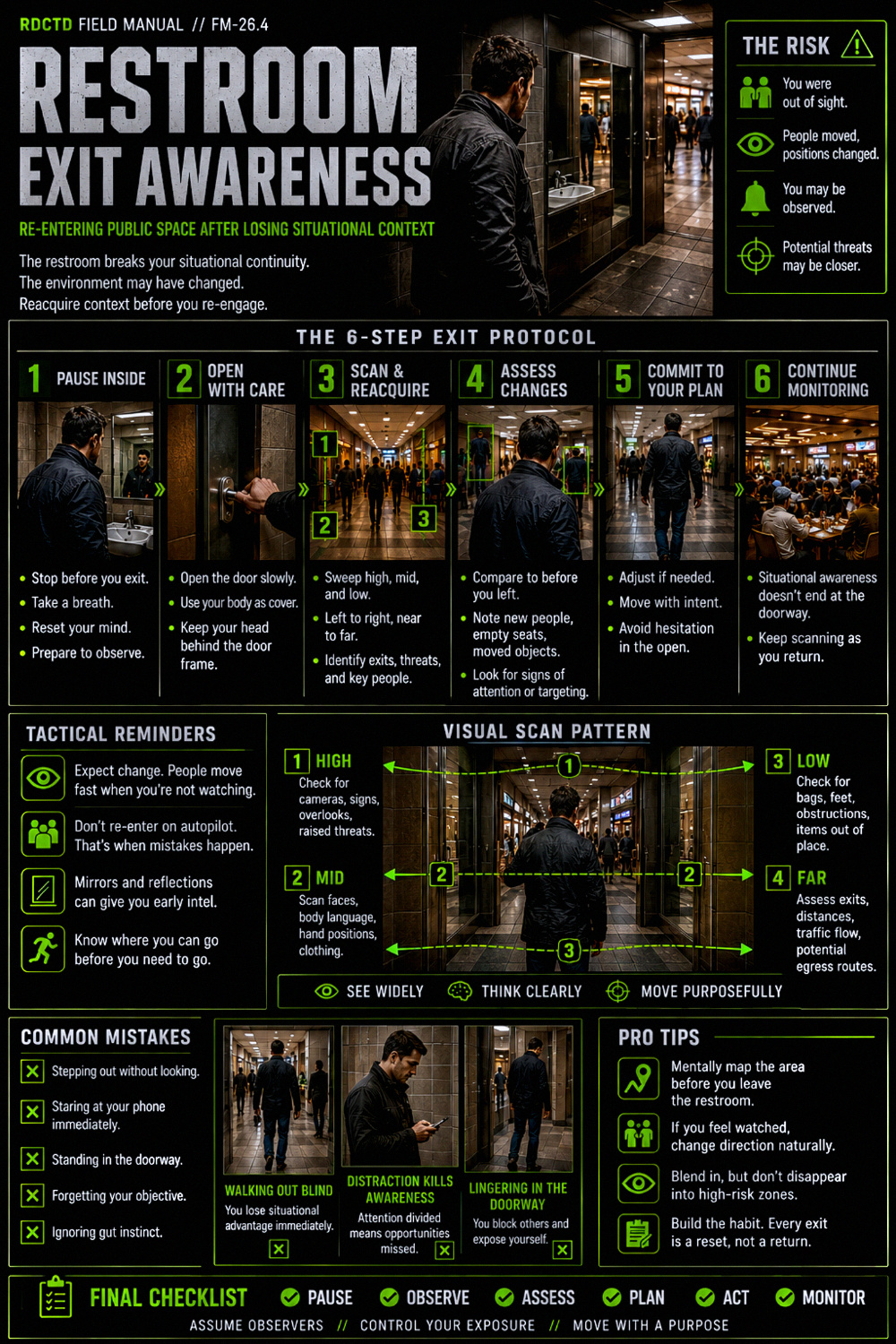 Restroom Exit Awareness 776 Infographic PDF | RDCTD Tradecraft