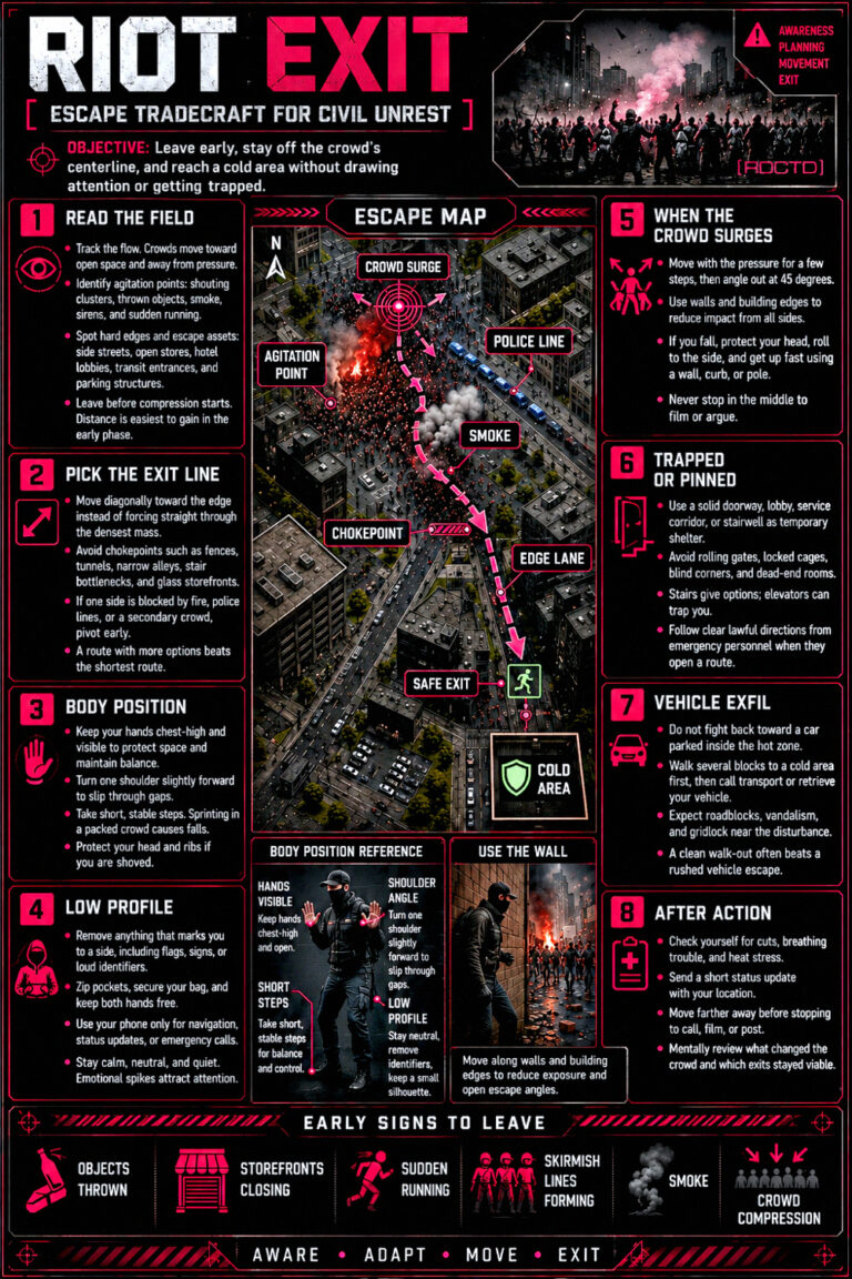 Riot Escape Infographic PDF | RDCTD Tradecraft
