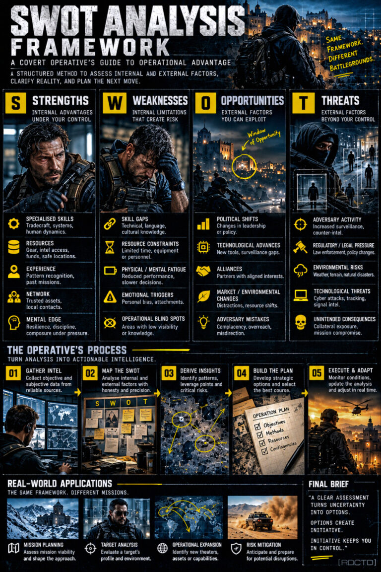SWOT Analysis Framework Infographic PDF | RDCTD Tradecraft