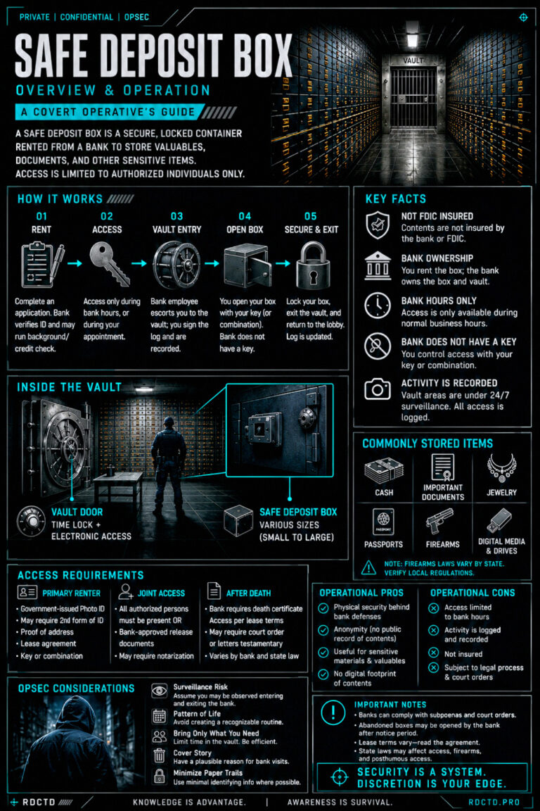 Safe Deposit Box Infographic PDF | RDCTD Tradecraft