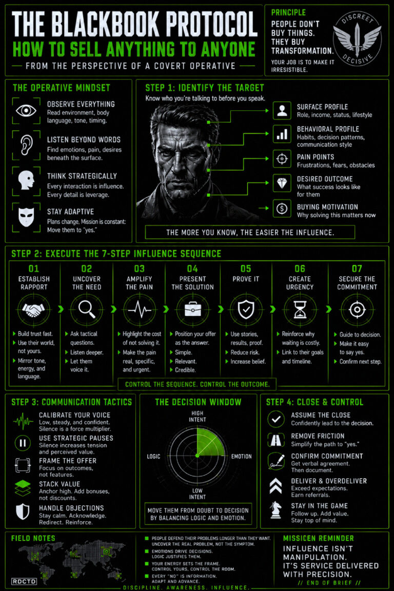 Sell Anything to Anyone Infographic | RDCTD Tradecraft