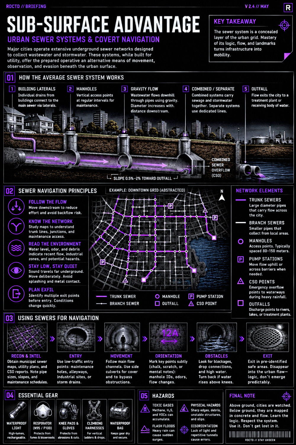Sewer Navigation Infographic PDF | RDCTD Tradecraft