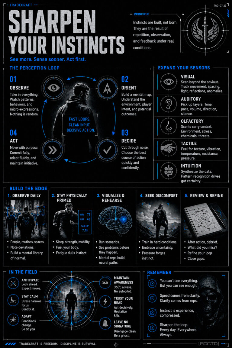 Sharpen Your Instincts Infographic | RDCTD Tradecraft