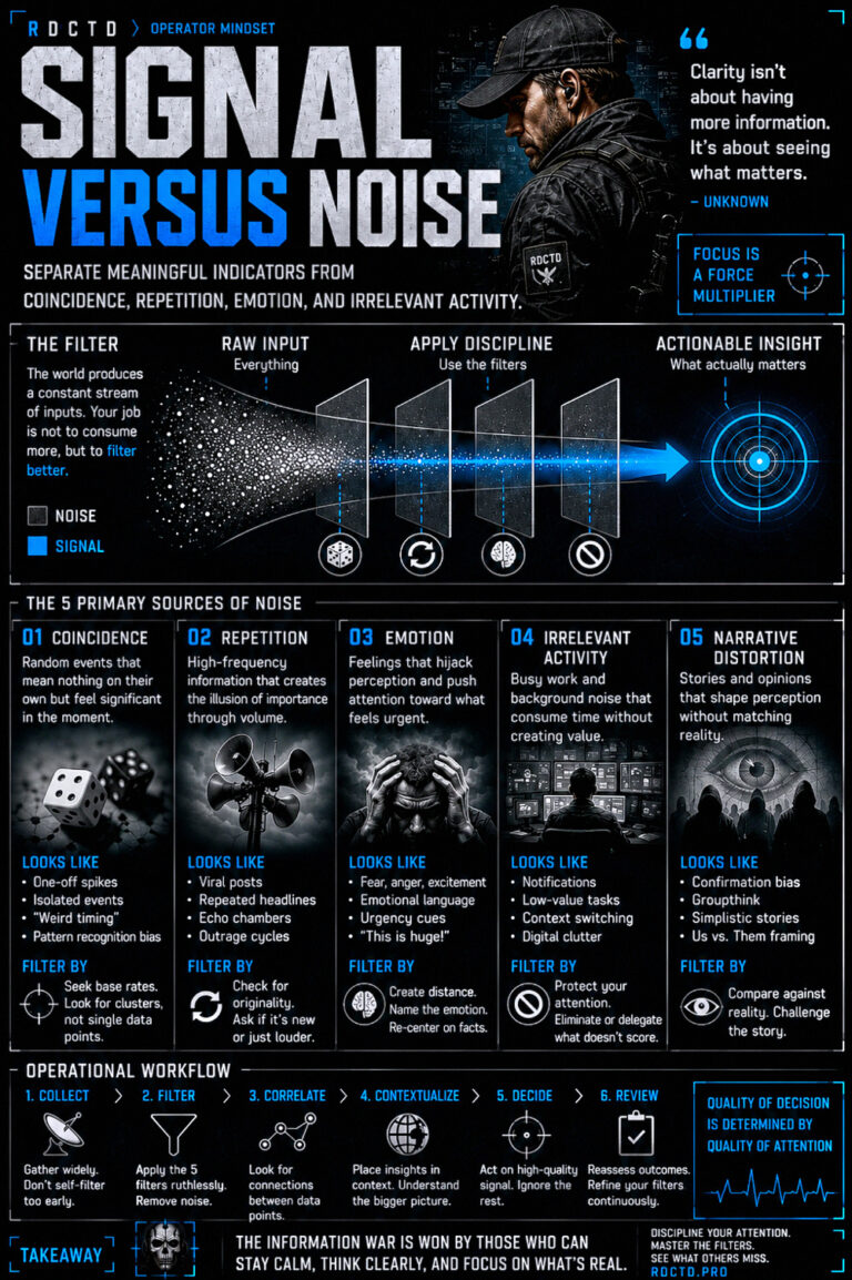 Signal VS Noise Infographic PDF | RDCTD Tradecraft