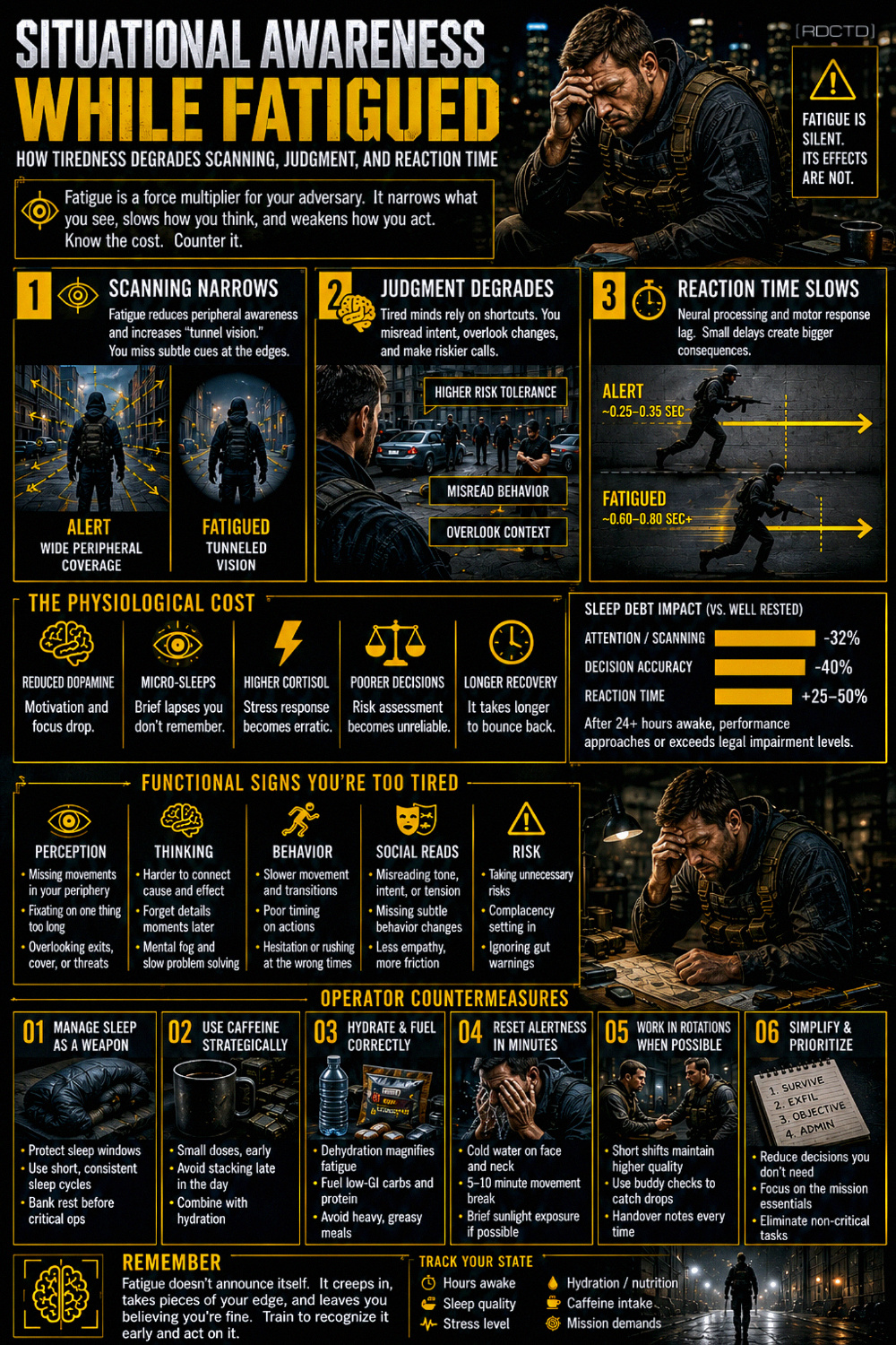 Situational Awareness While Fatigued 213 Infographic PDF | RDCTD Tradecraft