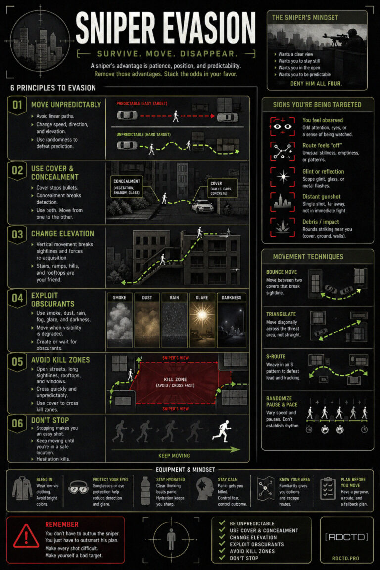 Sniper Evasion Guide Infographic | RDCTD Tradecraft